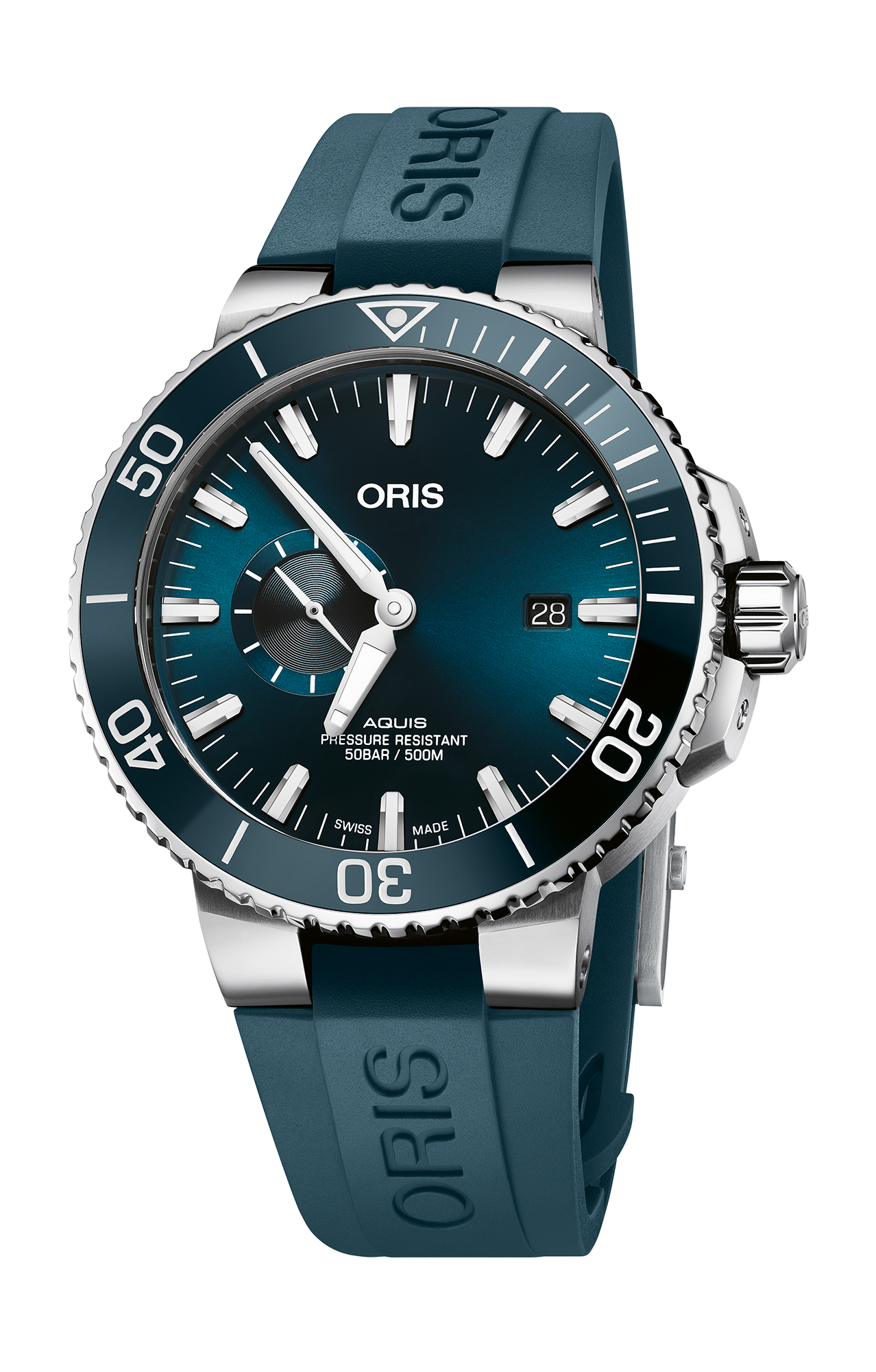 Aquis Small Second, Date - 01 743 7733 4155-07 4 24 69EB | Oris